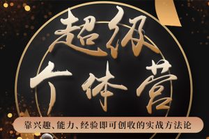 超级个体营：解锁个人“优势”，实现个人品牌持续变现 | 打造个人IP创业