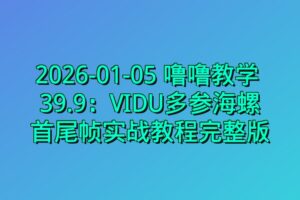 2026-01-05 噜噜教学 39.9：VIDU多参海螺首尾帧实战教程完整版