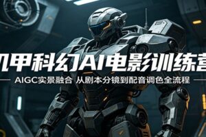 机甲科幻AI电影制作全流程实战课:从剧本分镜到AI配音调色的完整指南