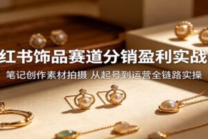 小红书饰品分销实战课程：从起号到运营，手把手教你玩转买手号实现流量变现