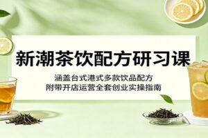 新潮茶饮配方研习课:奶茶配方+开店运营全攻略,零基础创业者的实战指南