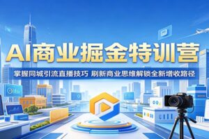 AI同城短视频引流+直播成交全攻略：3天特训营带你抢占商业新风口