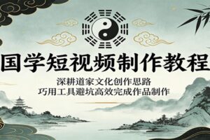 道家文化短视频制作教程:深耕创作思路,避坑高效完成作品