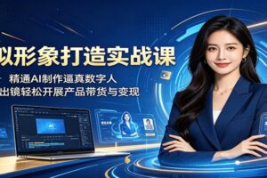 AI数字人制作教程：零基础打造逼真虚拟形象，实现短视频带货与流量变现