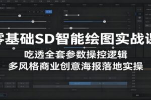 零基础SD智能绘图实战课:吃透全套参数操控逻辑,多风格商业创意海报落地实操(2024最新)