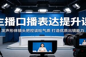 主播口播表达提升课:声音、形体、镜头全攻略,打造高质感出镜能力