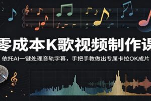 零成本K歌视频制作教程：AI一键生成字幕，手把手教你制作专属卡拉OK短视频