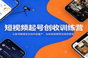 抖音短视频带货全流程实战：从账号定位到内容量产，轻松实现流量变现