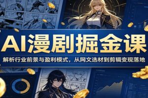 AI漫剧掘金课：行业前景、盈利模式与全流程实操指南