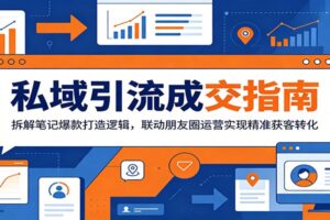小红书私域引流成交指南：拆解爆款笔记打造与朋友圈运营实现精准获客转化