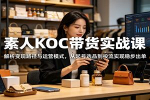 素人KOC带货实战课:短视频带货全流程变现攻略
