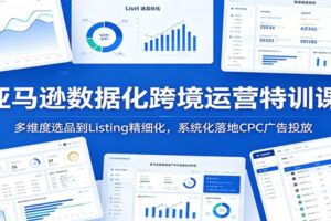 亚马逊跨境运营特训课:从多维度选品到Listing精细化,手把手玩转CPC广告