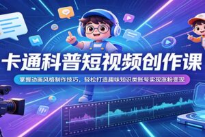 卡通科普短视频创作课——从选题到实操,手把手教你打造趣味知识账号