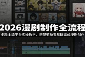 2026漫剧制作全流程:多平台实操+剪映零基础教程,轻松掌握短视频创作