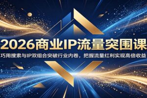2026商业IP流量突围课：巧用搜索+IP双组合突破流量内卷，抢占蓝海红利