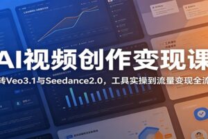 AI视频创作变现全攻略：Veo3.1+Seedance2.0实战教程，从入门到流量变现