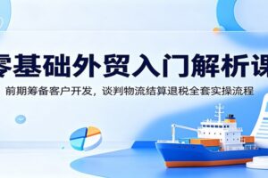 零基础外贸入门完整教程：从客户开发到出口退税的全链路实操课程
