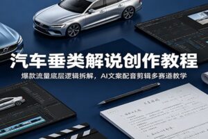 汽车解说短视频制作教程：AI配音+声音克隆+剪映特效全攻略