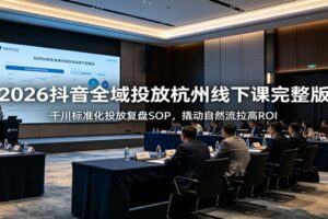 2026抖音全域投放千川标准化SOP：20小时实战课程撬动自然流