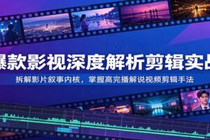 影视深度解析短视频剪辑实战教程：拆解叙事内核，提升完播率