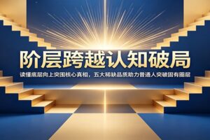 阶层跨越认知破局课：5大稀缺品质拆解，底层普通人突破圈层的实操路径