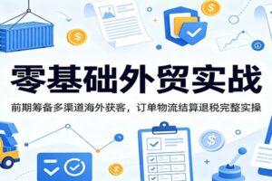 零基础外贸实战全流程：多渠道海外获客到订单结算退税的一站式实操课程