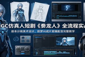 AIGC仿真人短剧制作全流程实战：从剧本分镜到即梦AI成片剪辑，零基础也能复刻爆款玄幻短剧