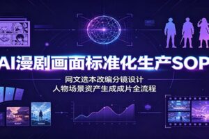 AI漫剧画面标准化生产SOP：从网文选本到分镜成片全流程实战课