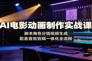 AI电影动画制作教程:从脚本到成片,零基础也能产出的AI动画全流程实战课