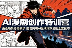 AI漫剧创作特训营：从剧本分镜到成片剪辑，零基础打造爆款AI漫剧全流程教程