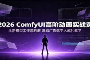 ComfyUI高阶动画实战课：FLUX/Wan2.2/LTX2.3模型工作流拆解，漫剧广告数字人成片教学