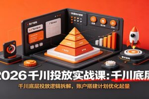 2026千川投放实战课|底层逻辑拆解到账户搭建,0基础掌握计划优化起量