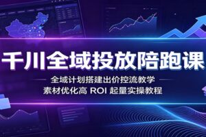 千川全域投放实操教程:0基础搭建高ROI计划,素材优化与起量控流全攻略