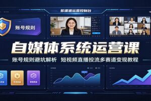 短视频运营避坑指南:从账号搭建到直播投流,自媒体系统课打通多赛道变现(完整版)