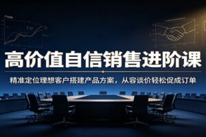 自信高价销售课：5周重塑销售思维，从容谈单拿下高薪订单