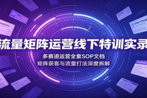 短视频矩阵运营SOP全曝光：多赛道流量获客终极打法，操盘手内部资料流出