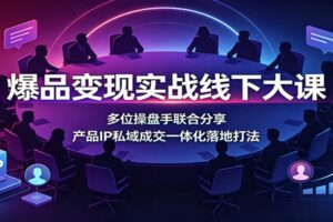 爆品变现实战课程｜多位操盘手亲授产品IP起盘与私域成交全链路打法