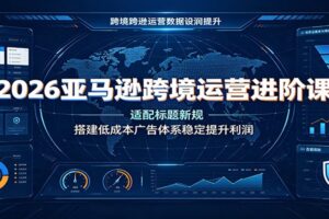 2026亚马逊跨境电商进阶运营课：75字符标题新规+低成本广告体系，利润暴涨实操全解