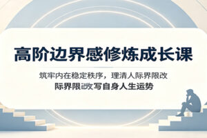 边界感薄弱如何改变？高阶边界感修炼成长课，筑牢内在稳定秩序改写人生运势