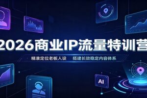 老板IP流量特训营：精准定位老板人设，搭建长效稳定的内容变现体系