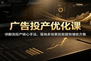洗投产核心手法实战课｜信息流与跨境广告投放置顶ROI优化全攻略
