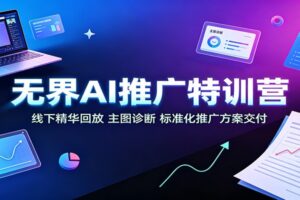 电商AI推广特训营线下回放：主图转化诊断+标准化SOP全流程，操盘手实战资料包
