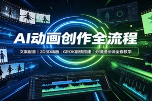 AI动画创作全流程教程：文案配音+GROK剧情+分镜提示词，零基础独立产出AI短片
