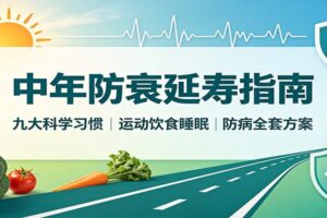中年防衰延寿指南:九大科学习惯系统拆解,40-60岁人群必看