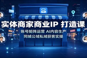 实体商家商业IP打造课：账号矩阵运营+AI内容生产+同城获客实操全解