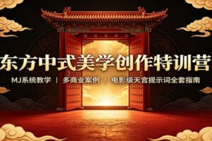 东方中式美学创作特训营：Midjourney系统教学+电影级天宫提示词全套指南