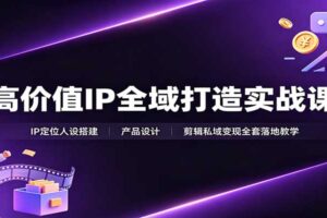 高价值 IP 全域打造实战课：个人 IP 定位人设搭建与私域变现全套落地教程