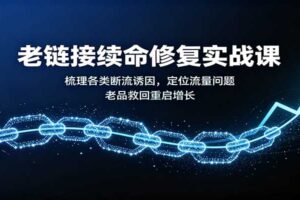 老链接流量下滑怎么办？老链接续命修复实战课，教你定位断流诱因重启增长