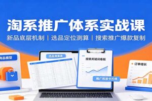 淘系推广体系实战课：新品底层机制与搜索推广爆款复制全攻略