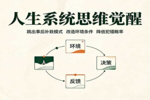 人生系统思维觉醒:改造环境降低犯错概率,告别事后补救模式